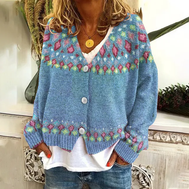 Abstract Printed Casual Cape Jacket Cardigan Sweater 2 Style 5Xl - Shop at LoveMi