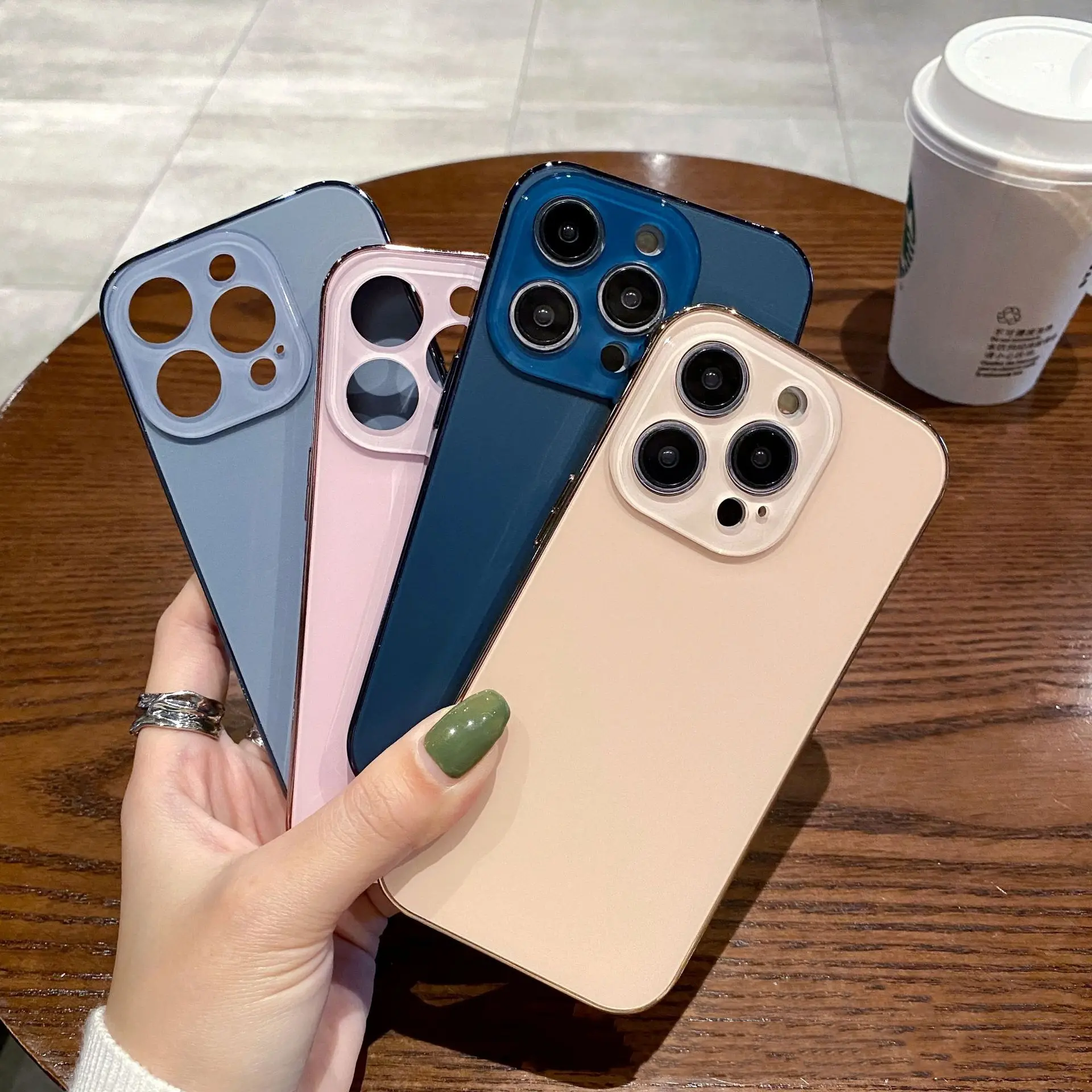 Electroplated Tpu Frosted Acrylic Phone Case