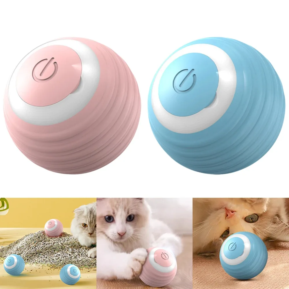 Automatic Moving Bouncing Rolling Ball Smart Cat Toy Self-Moving