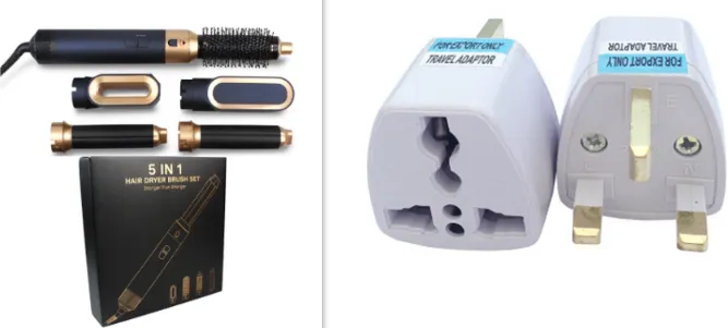 New Hair Dryer Multi Hair Styler 5 In1 Curling Iron Hair - Uk Color Box Packaging