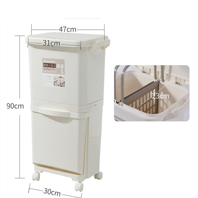 42L Japanese Kitchen Trash Can Household - Image 6