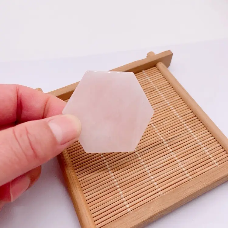 Natural Stone Powder Crystal Hexagonal Insulated Coaster