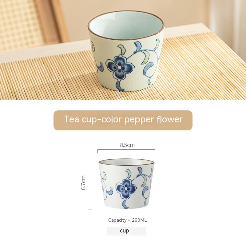 Color Pepper Flower Teacup