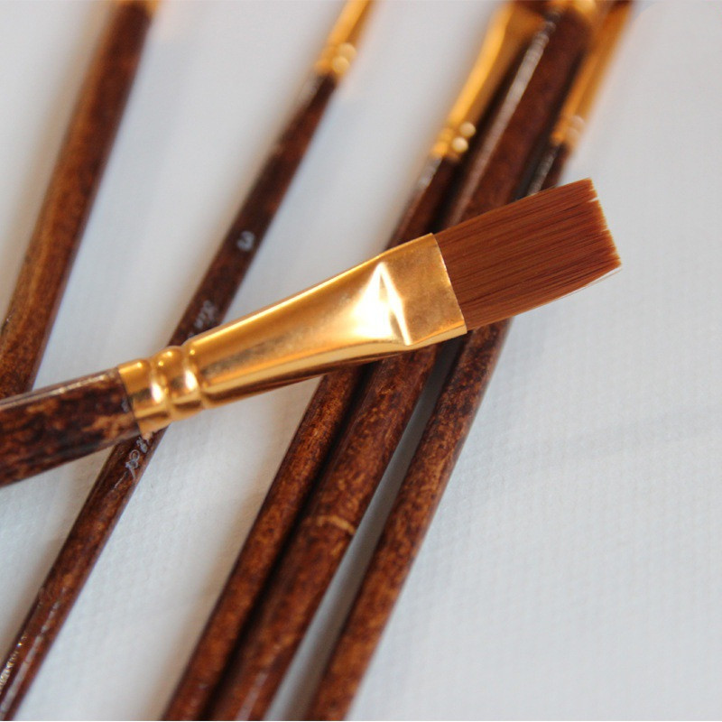 طقم 12 فرشاة صبغ مائية من النايلون بتصاميم متنوعة