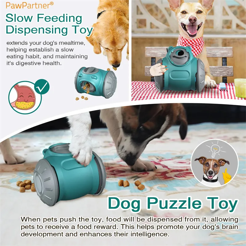Dog Tumbler Toys Increases Pet IQ Interactive Slow Feeder For Small Medium Dogs Cat Training Balance Car Feeder Pet Toy Pet Products – image 9