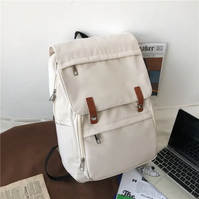New Japanese Style Simple Junior High School Backpack White - Shop at LoveMi