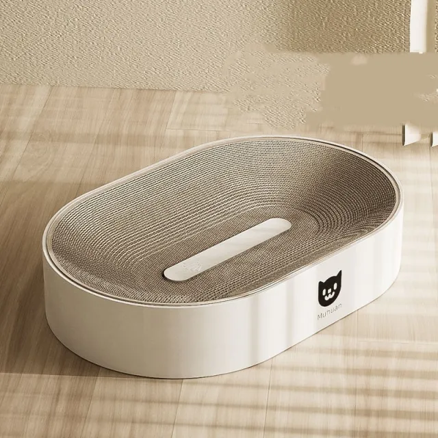 Corrugated Paper Grab Basin Cat Supplies Starlight White - Shop at LoveMi