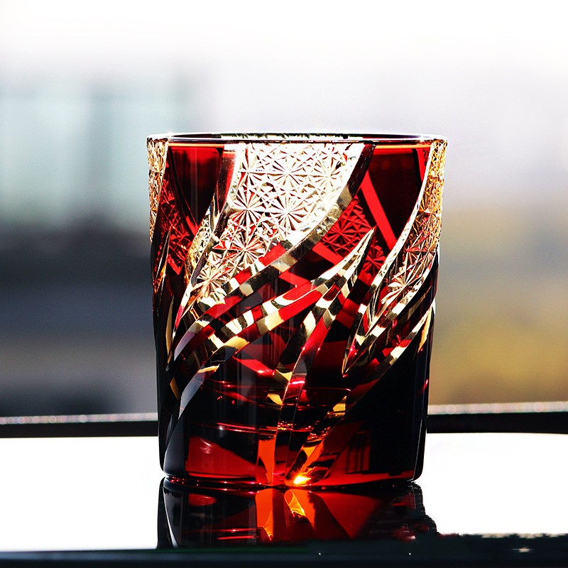 Amber Red Flame Pattern