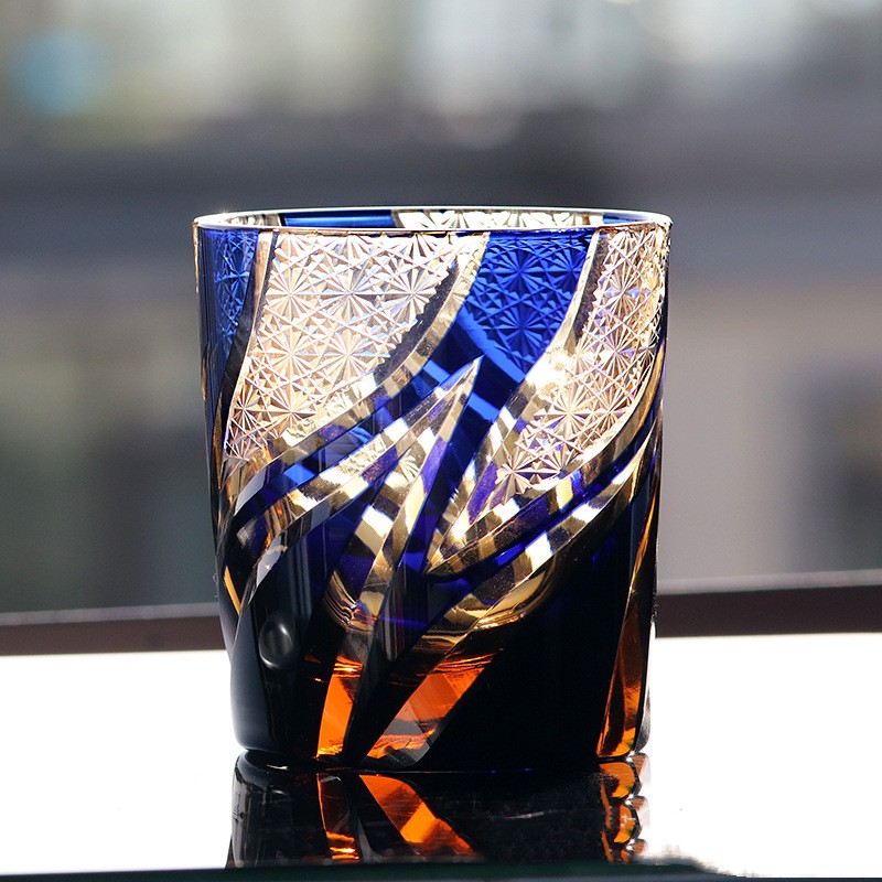 Amber Blue Flame Pattern