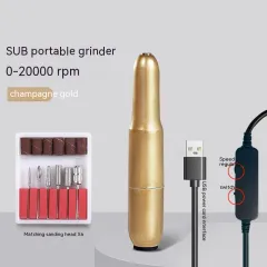 Electric Smart Pen Portable Sander Manicure And Nail Removal Dead Skin Removal Salon Tools - Gold - View 1
