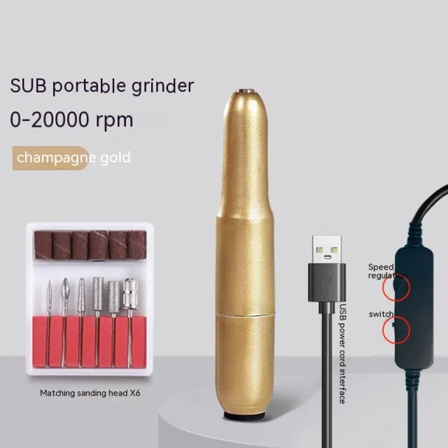 Electric Smart Pen Portable Sander Manicure And Nail Removal Dead Skin Removal Salon Tools Gold - Shop at LoveMi