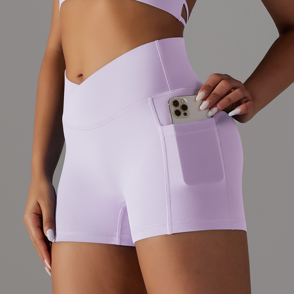 6608 Shorts Light Purple