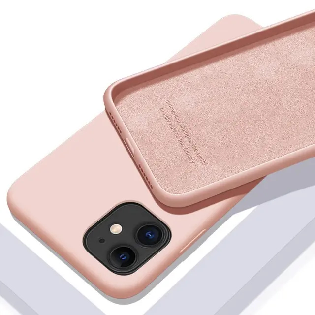Mobile Phone Case Luxury Original Liquid Silicone Soft Cover