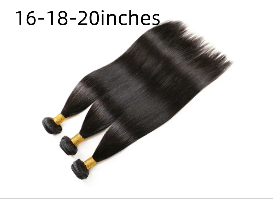 Brazilian real hair wig - 16And18And20 Three Piece Set