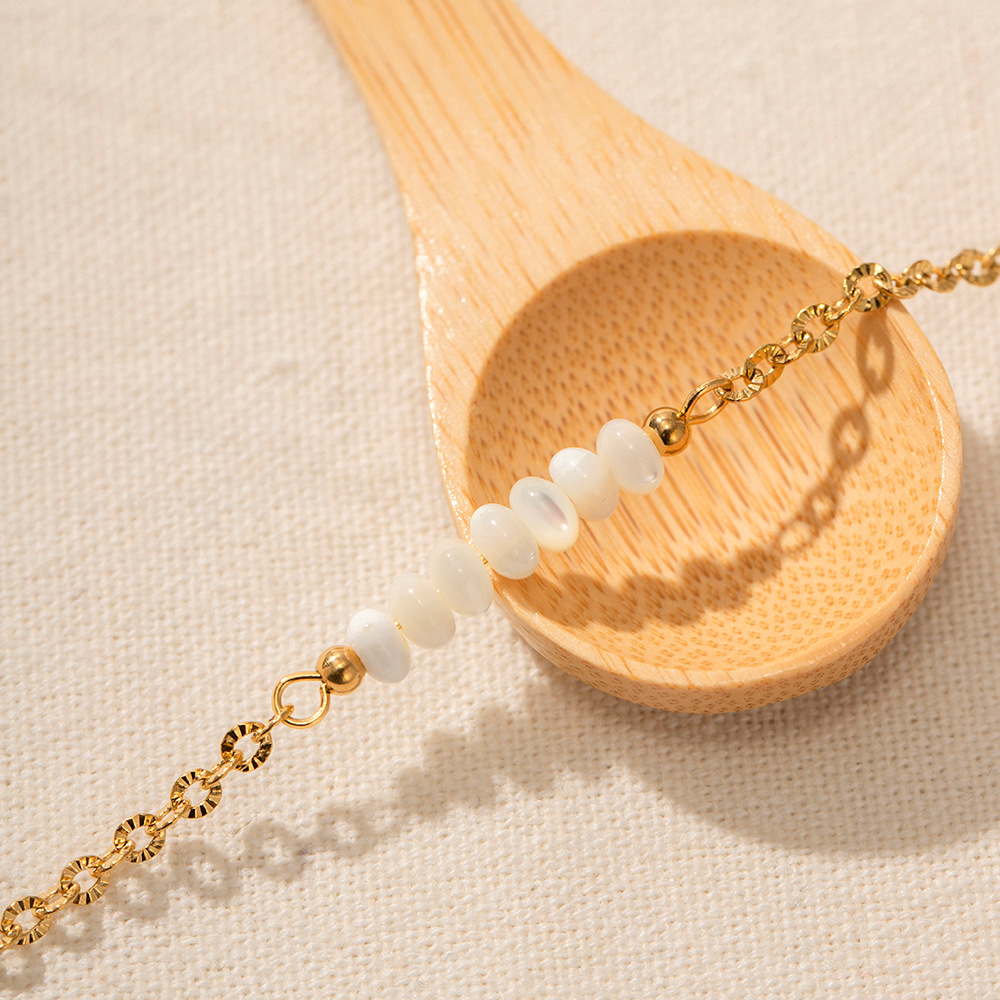 Stainless Steel Chain Circular Shell Bead String Foot Chain