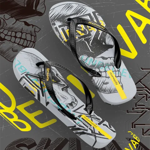 Cool Graffiti Printed Flip Flops for Men Summer New
