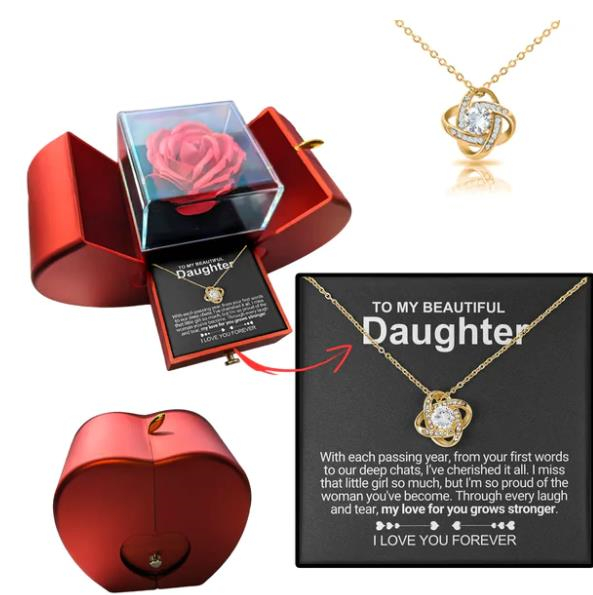 Gold necklace Daughter box