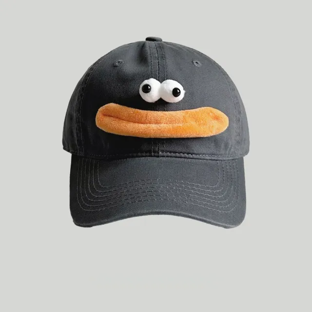 Women's Korean style Cute Cartoon Peaked Cap Dark Gray - Shop at LoveMi