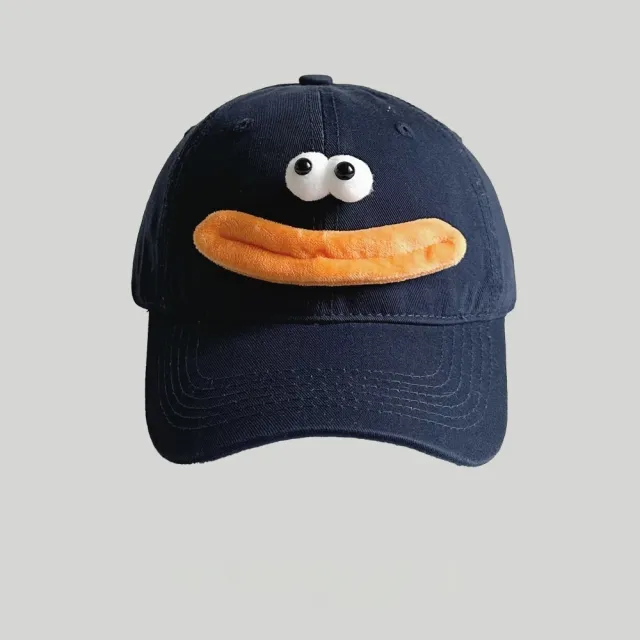 Women's Korean style Cute Cartoon Peaked Cap Navy Blue - Shop at LoveMi