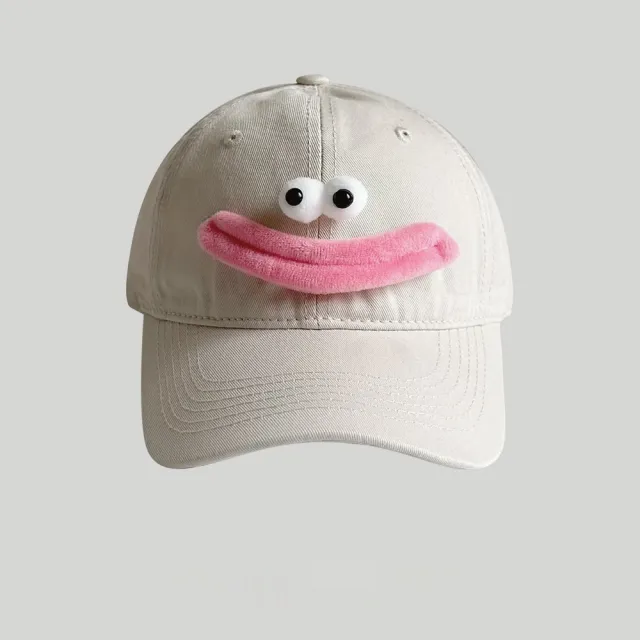 Women's Korean style Cute Cartoon Peaked Cap Beige - Shop at LoveMi