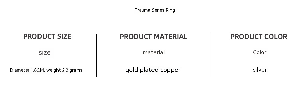 Gold And Silver Color Matching Ring Niche Personality