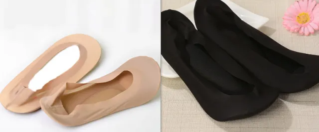 3D Arch Foot Massage Health Care Women Summer Socks Ice Silk Socks Shallow Mouth Silica Gel Invisible Slippers Feet Care Set8 - Shop at LoveMi