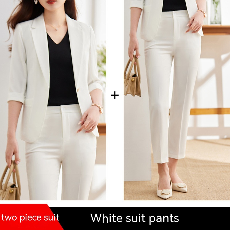 White Suit Pants