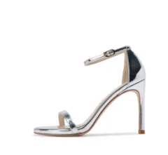 Women's Stiletto Heel Sandals With Buckle Strap - Mirror Face-34-12Centimeters - View 1
