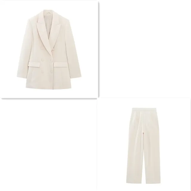 Women's Long Double breasted Blazer Coat Pants - Shop at LoveMi