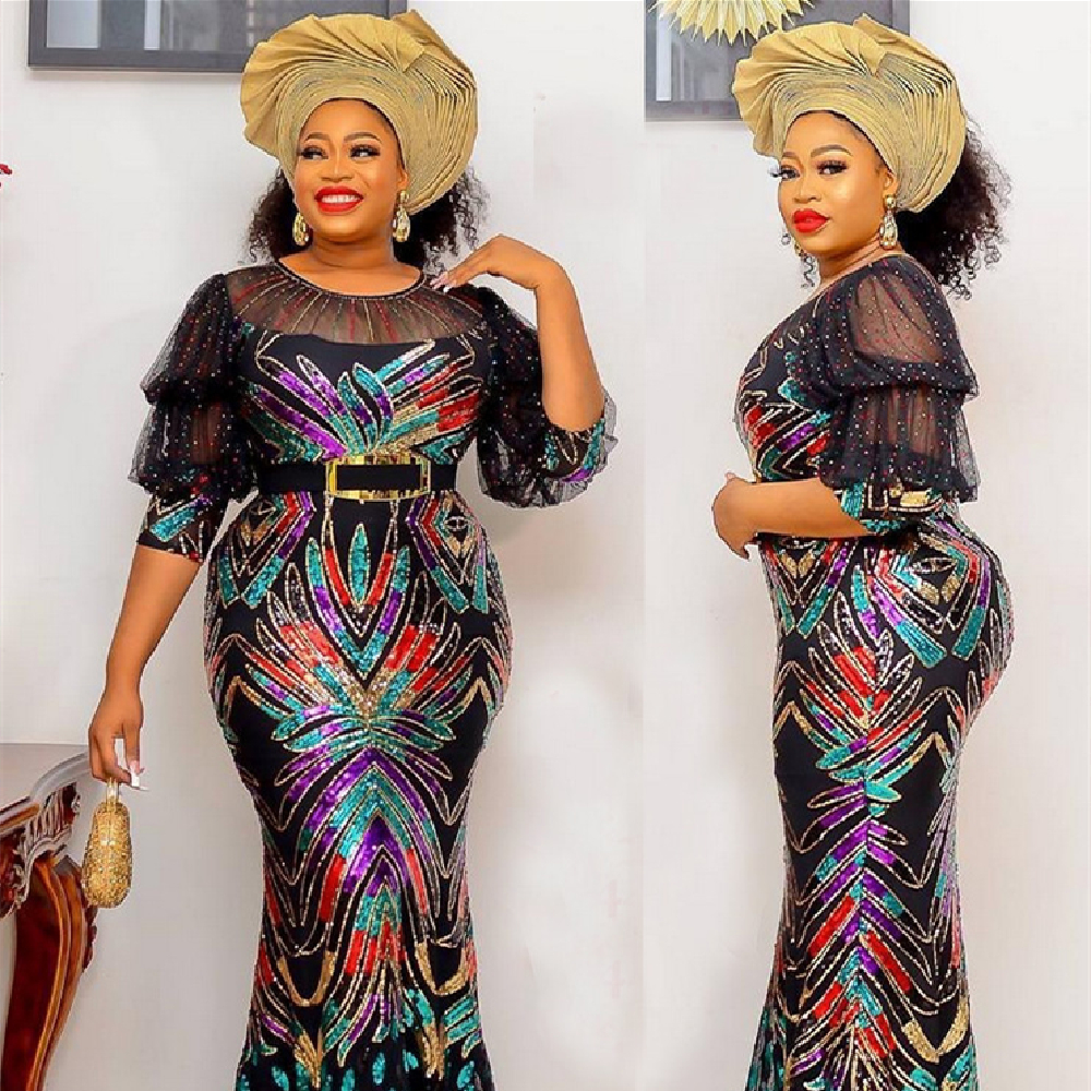 Sequin Fishtail Maxi Dress, picture 6 of 9