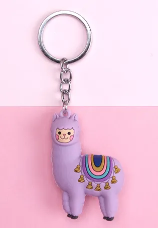 Alpaca keychain pendant - Purple