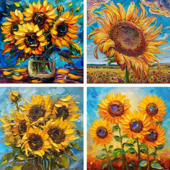 Sunflower Art Cushion Cover