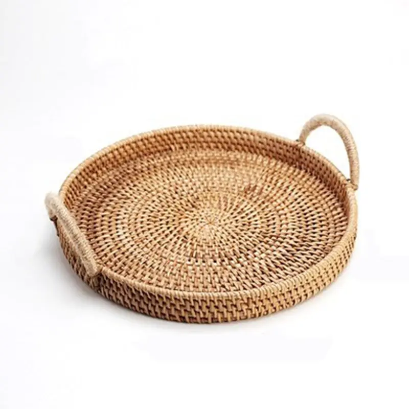 Handwoven Rattan Storage Tray