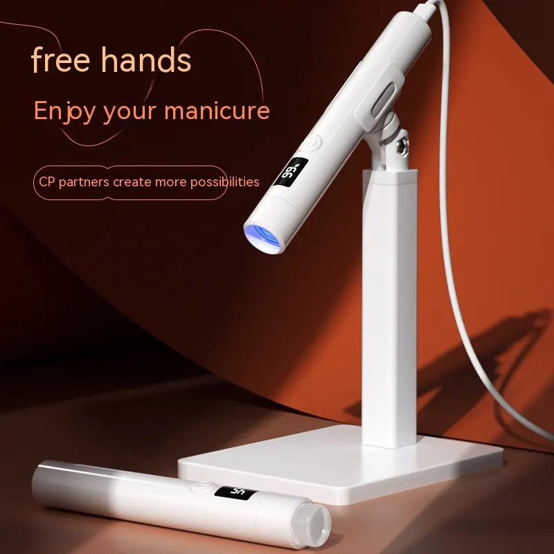 Hand-held Manicure Word Lamp Bracket Degrees Rotary Multifunctional Rack