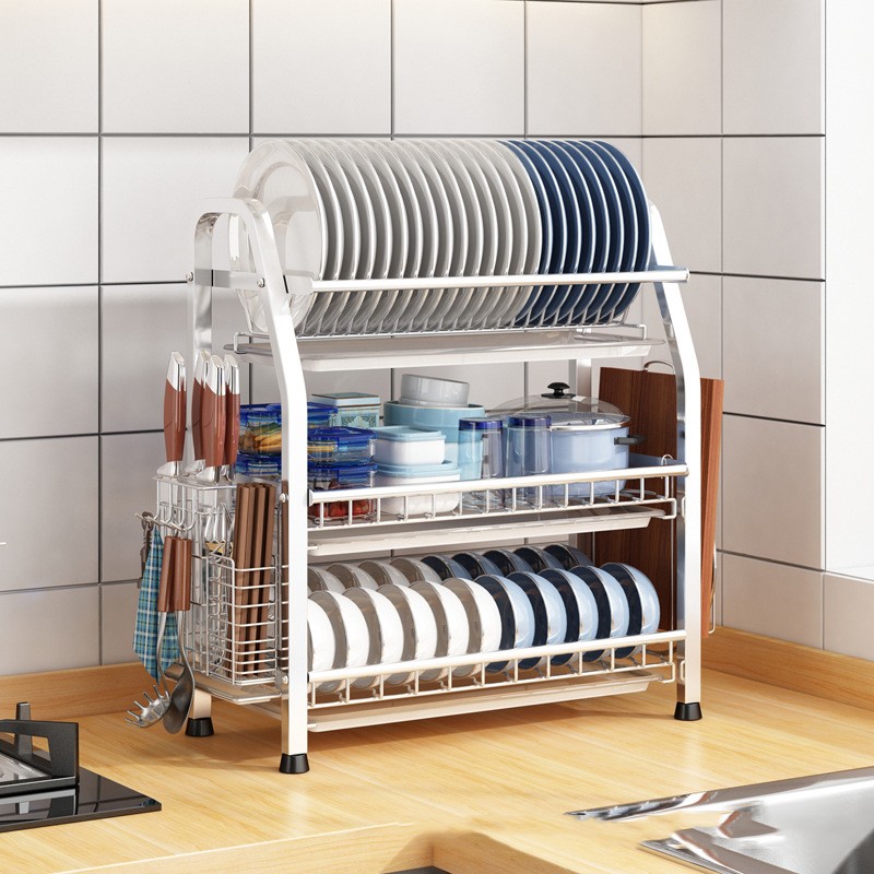 Stainless Steel Kitchen Storage Rack Multifunctional - Image 2