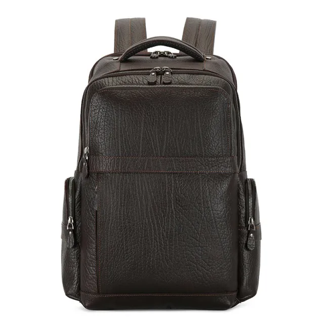 Men's First Layer Cowhide 156 inch Computer Backpack Black - Shop at LoveMi