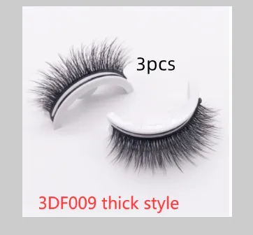 Reusable 3D Mink Lashes Natural False Eyelashes Self Adhesive Fake Glue Free Makeup Eyelash Extension Silk Set11 - Shop at LoveMi
