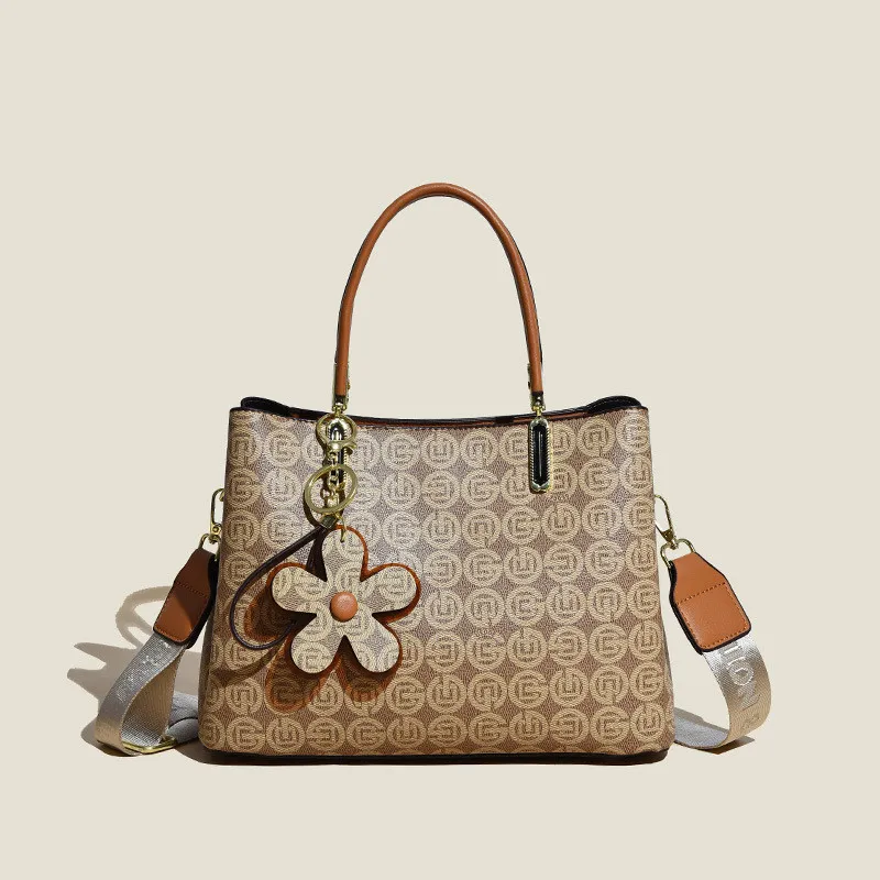 Large Capacity Crossbody Bag - Brown