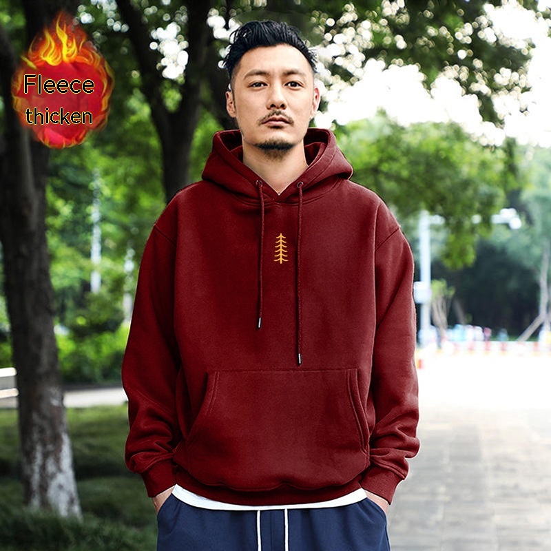 Wine Red Hooded Velvet