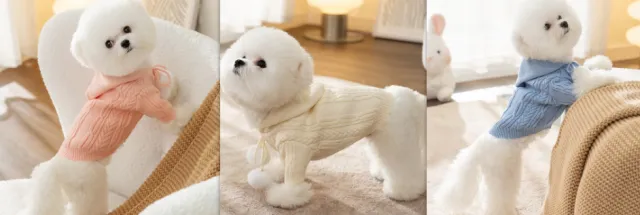 Dog Striped Knitted Sweater Cardigan Clothing Style2 - Shop at LoveMi