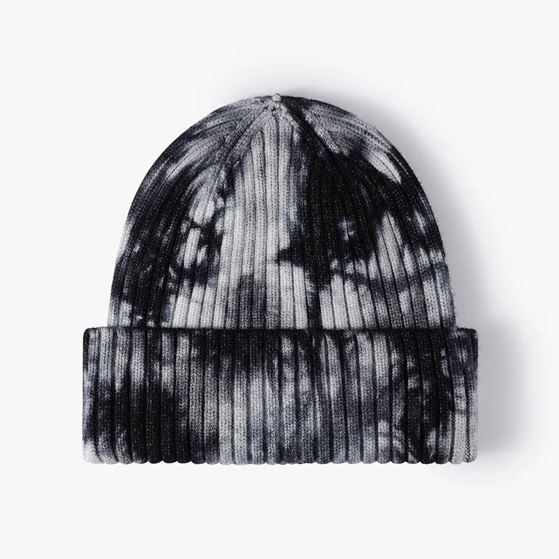 Tie-dye Personalized Wool Hat To Keep Warm - Black