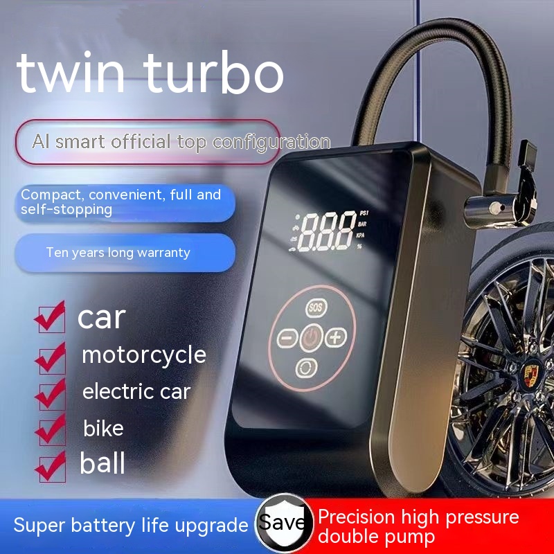 Car Wireless Inflation Tool Portable Automatic High Pressure