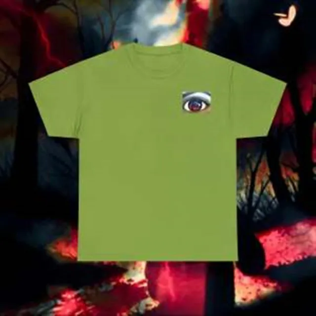 Cotton T shirt Round Neck Short Sleeve Printing Green - Shop at LoveMi