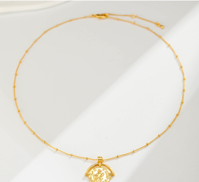 Necklace With French Court Retro And Medieval Style Design