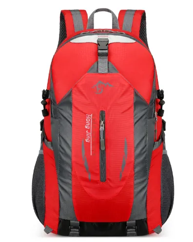 New 40L Outdoor Mountaineering Bag Large Capacity Travel Backpack - Red