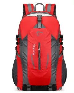 New 40L Outdoor Mountaineering Bag Large Capacity Travel Backpack - Red - View 1