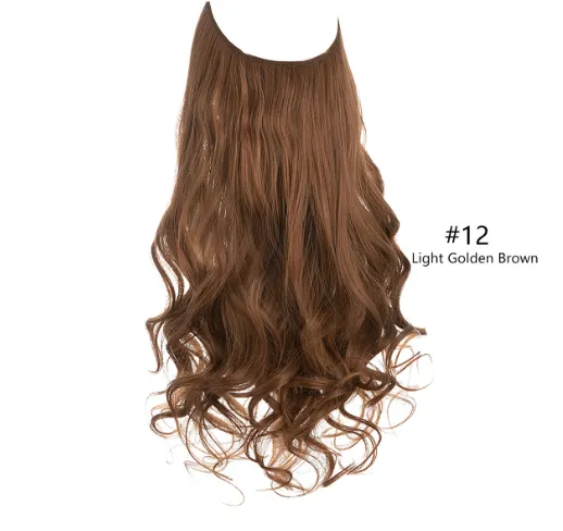 Women's Fishing Line Long Curly Large Wave Hair Extensions Style12 - Shop at LoveMi
