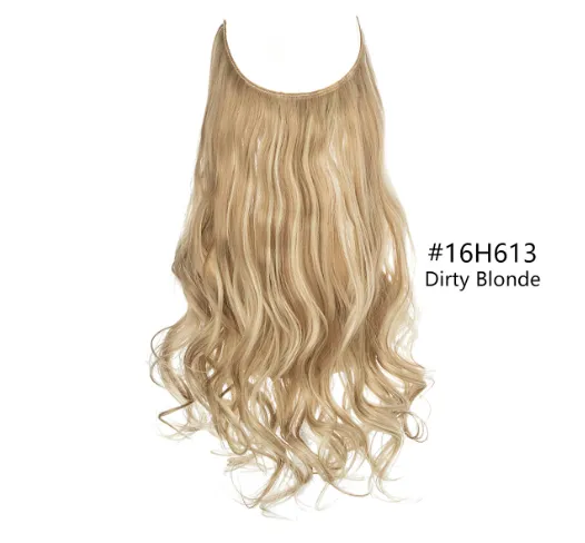Women's Fishing Line Long Curly Large Wave Hair Extensions - 16H613