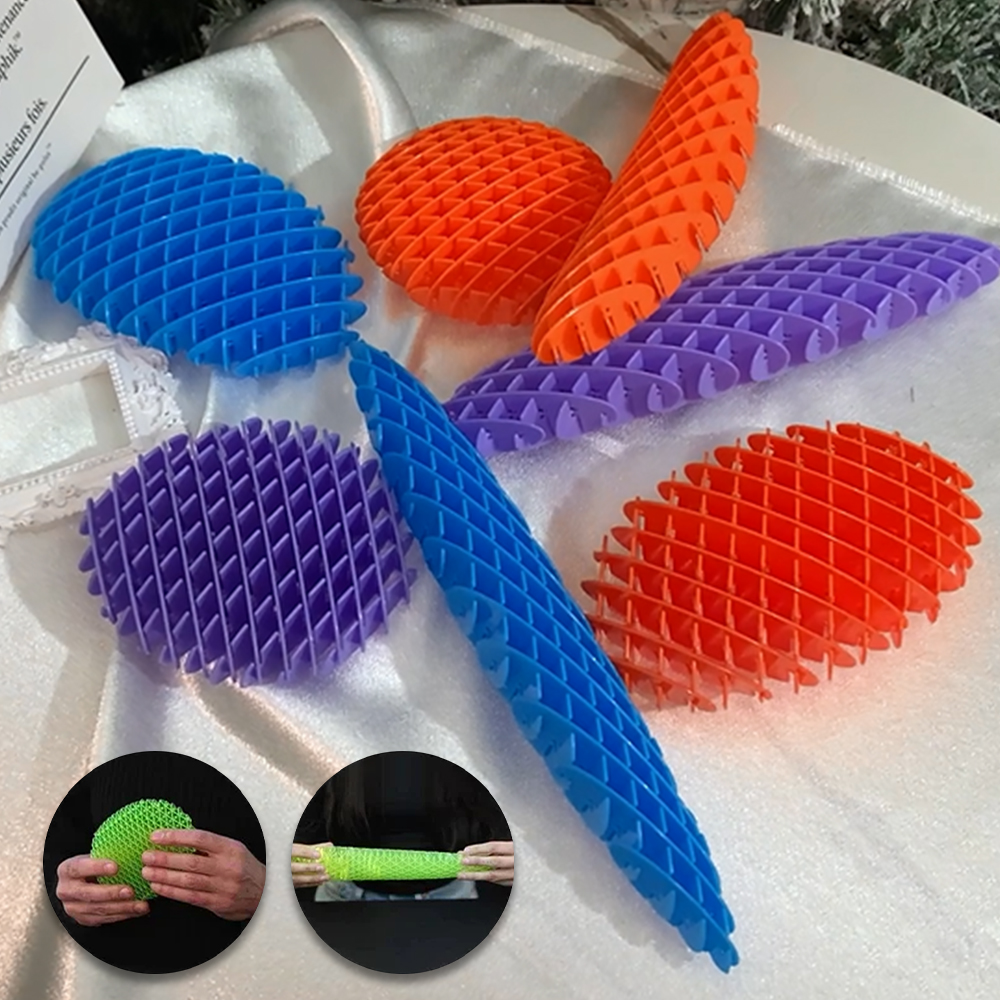 Colorful Worm Squeeze Stretchy Toy Sensory Deformation Plastic Shrapnel  Decompression Worm Toy - CJdropshipping