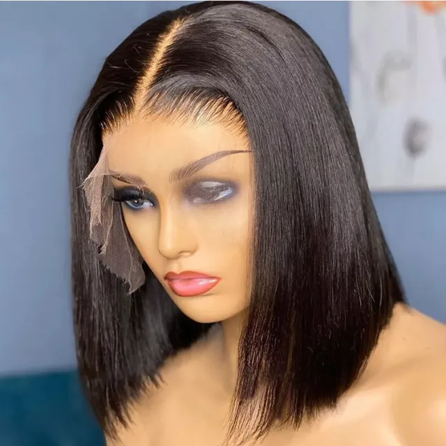 13x4 Lace Frontal Bob Straight Wig Human Hair 8Inch - Shop at LoveMi